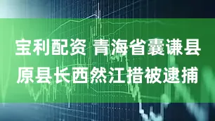 宝利配资 青海省囊谦县原县长西然江措被逮捕